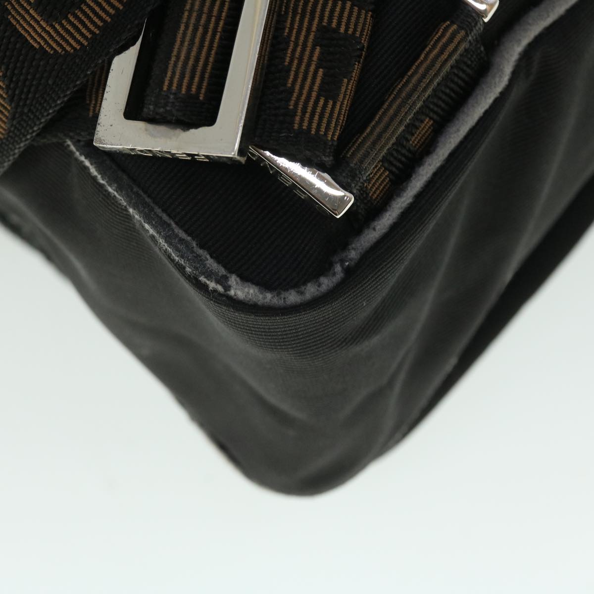 FENDI Backpack Nylon Black Brown yb325