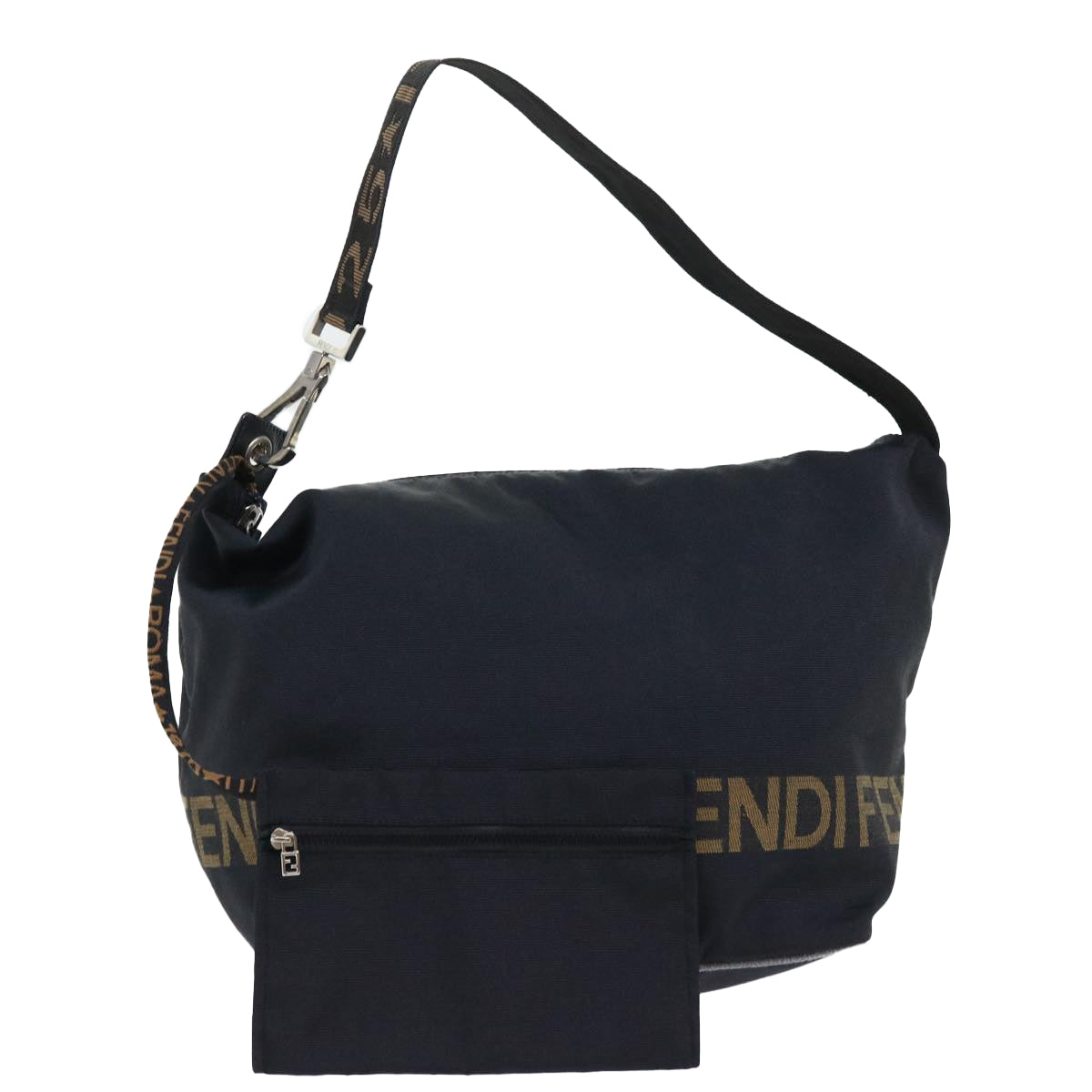 FENDI Shoulder Bag Nylon Black yb361