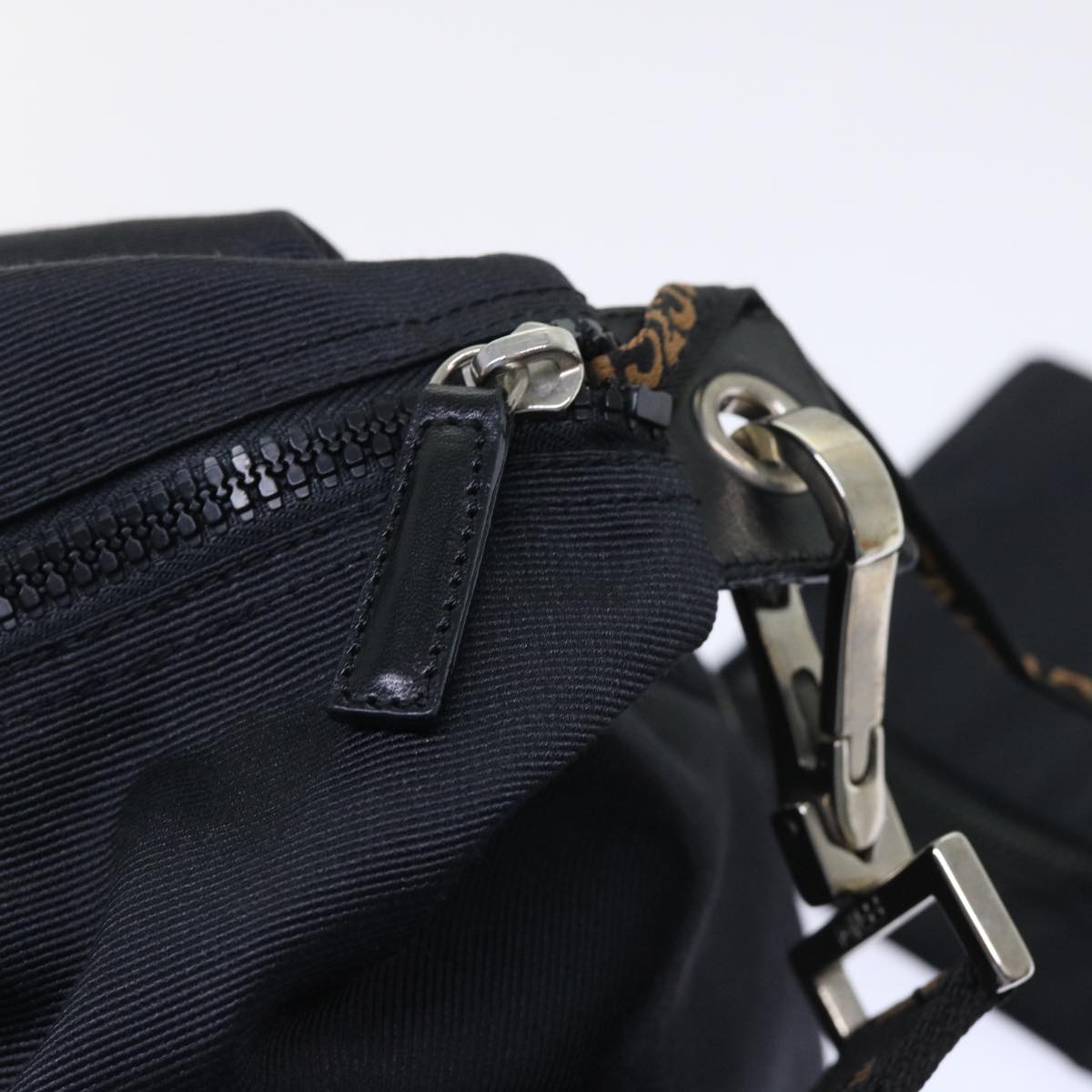FENDI Shoulder Bag Nylon Black yb361