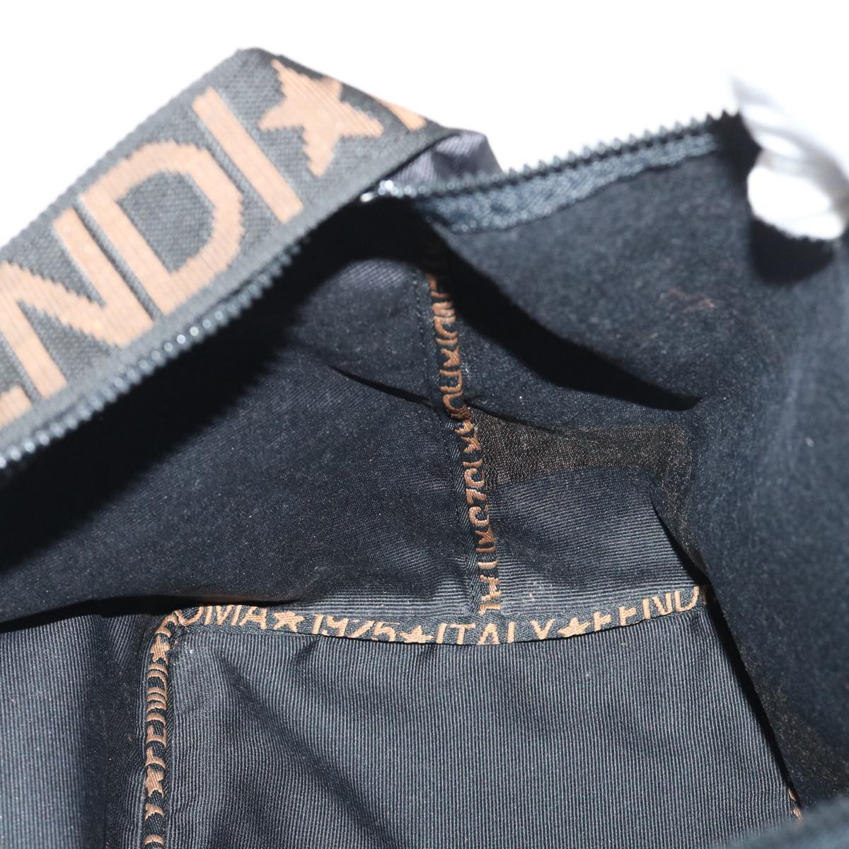 FENDI Shoulder Bag Nylon Black yb361