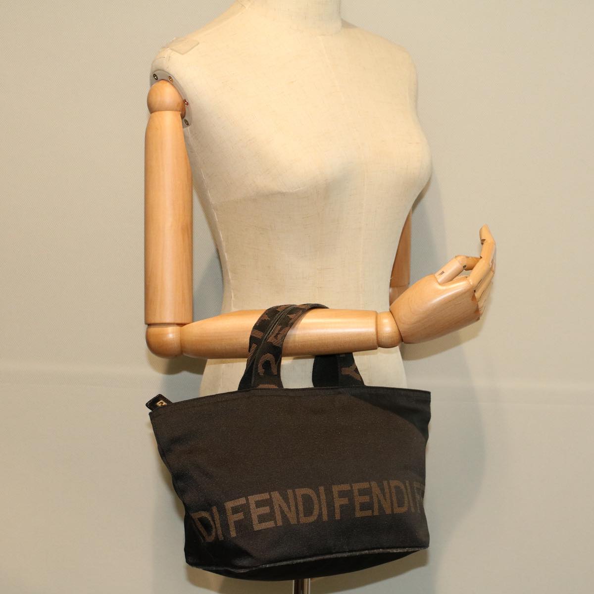 FENDI Tote Bag Canvas Black 2291 26488 088 yb411