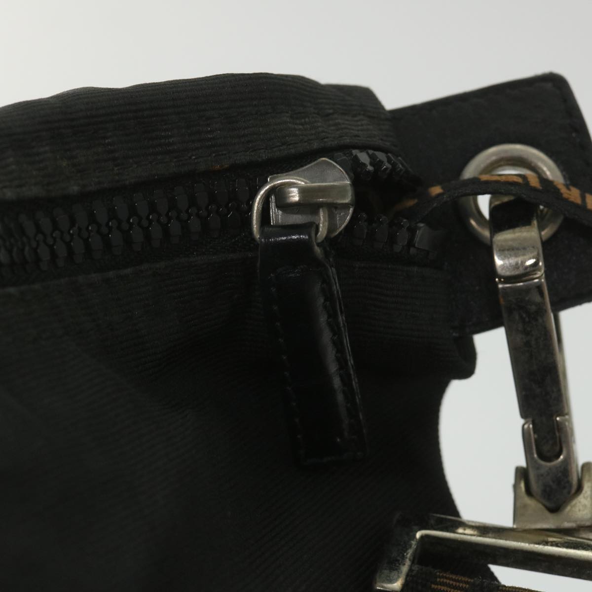 FENDI Shoulder Bag Nylon Black yb412