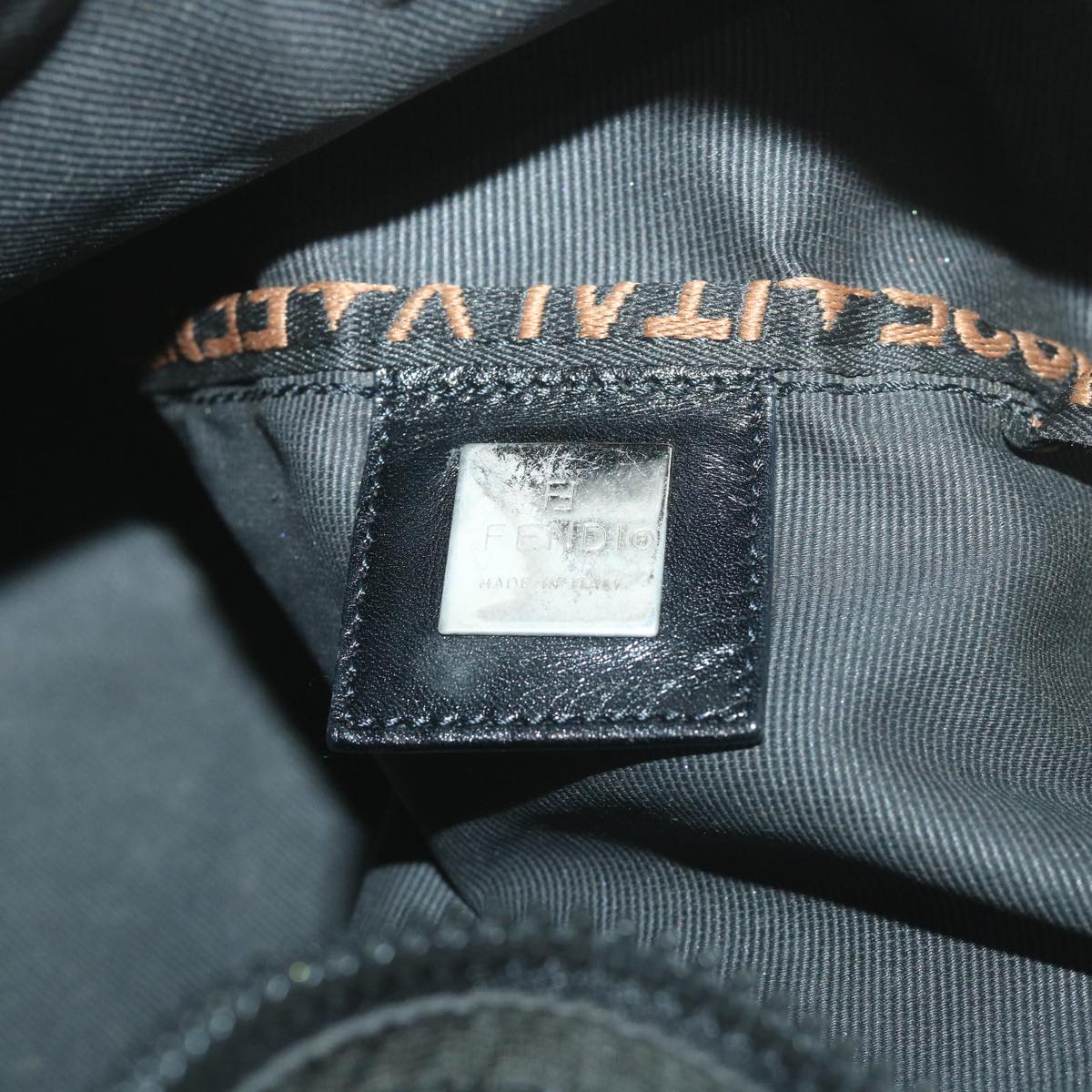 FENDI Shoulder Bag Nylon Black yb412