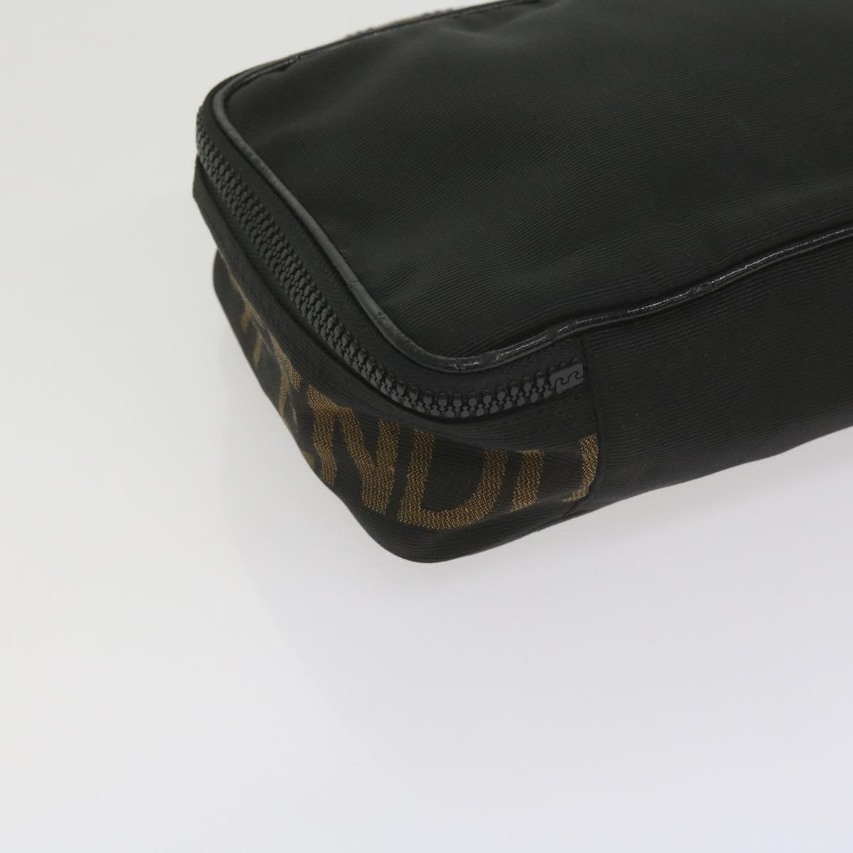 FENDI Vanity Cosmetic Pouch Nylon Black yb437
