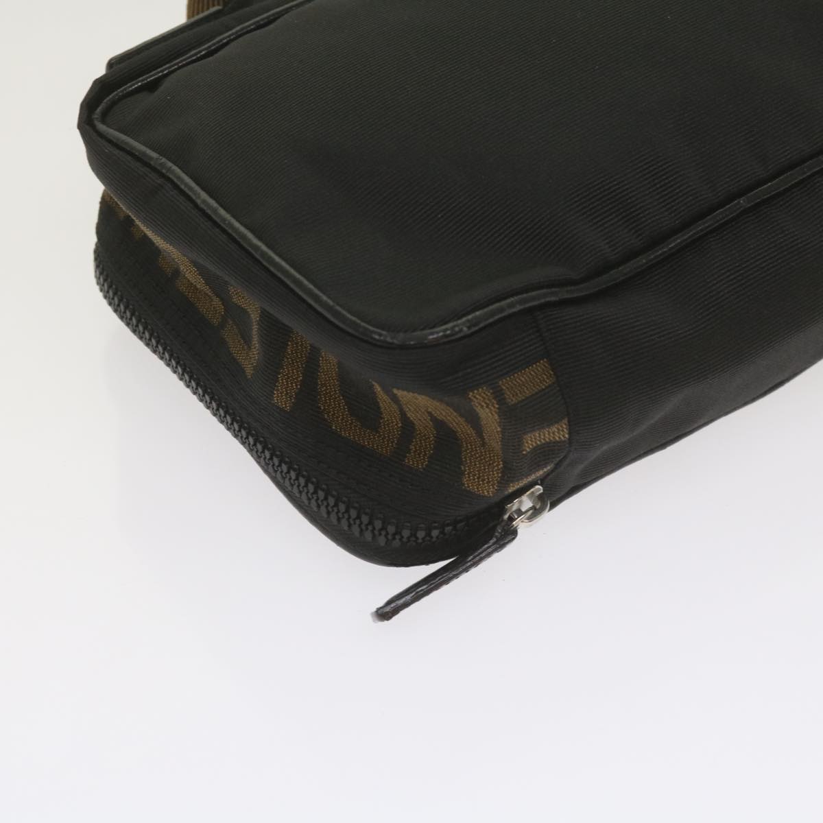 FENDI Vanity Cosmetic Pouch Nylon Black yb437