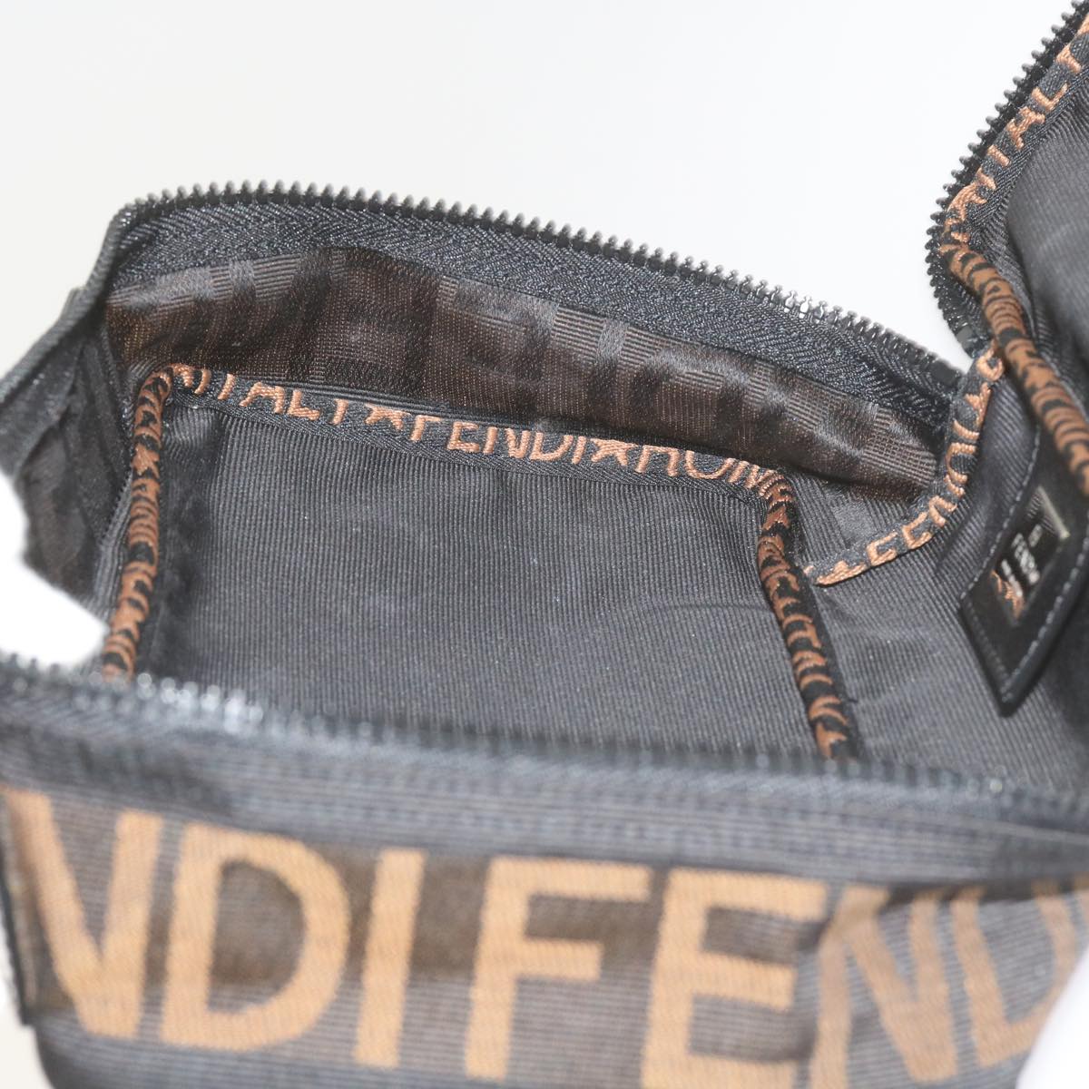 FENDI Vanity Cosmetic Pouch Nylon Black yb437