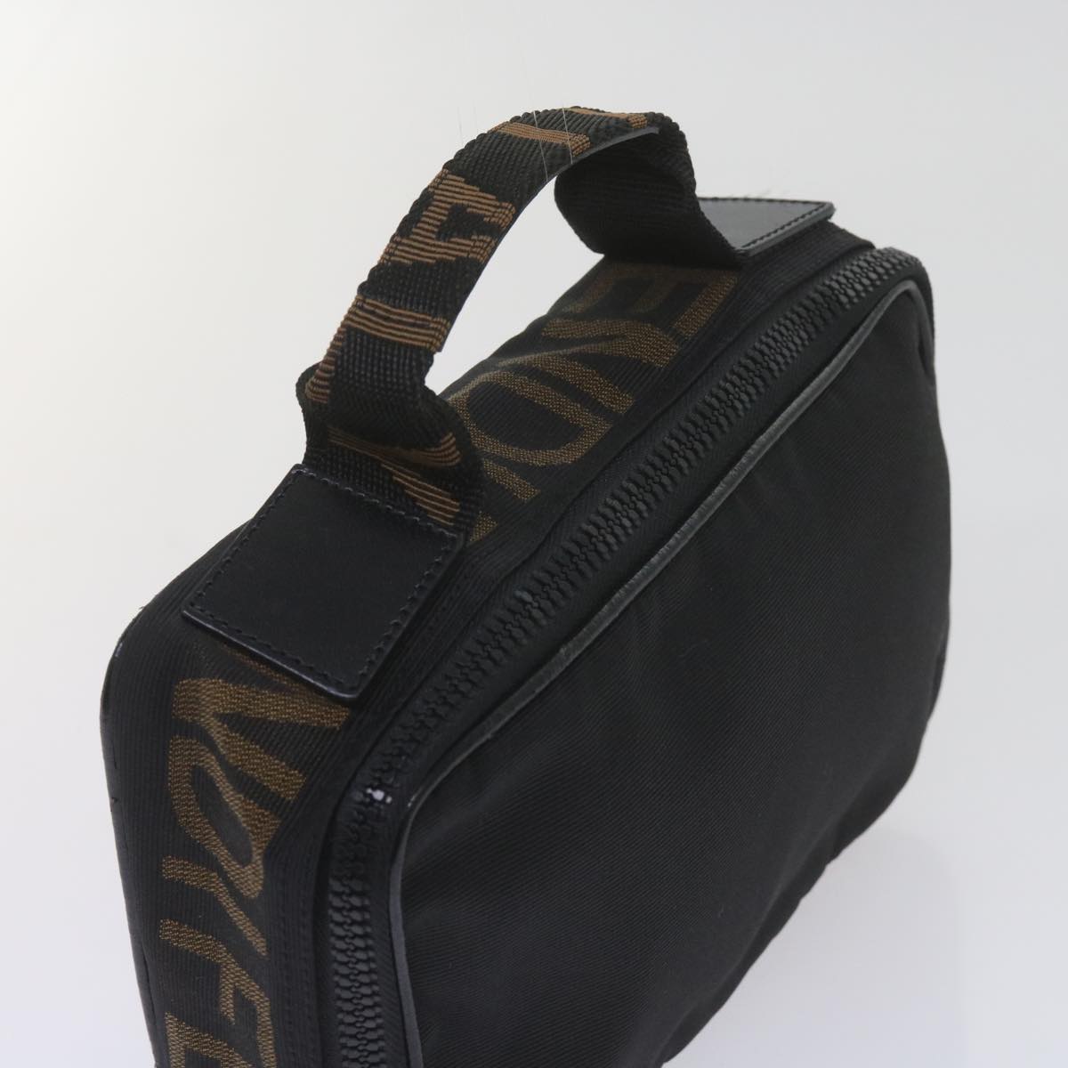 FENDI Vanity Cosmetic Pouch Nylon Black yb437