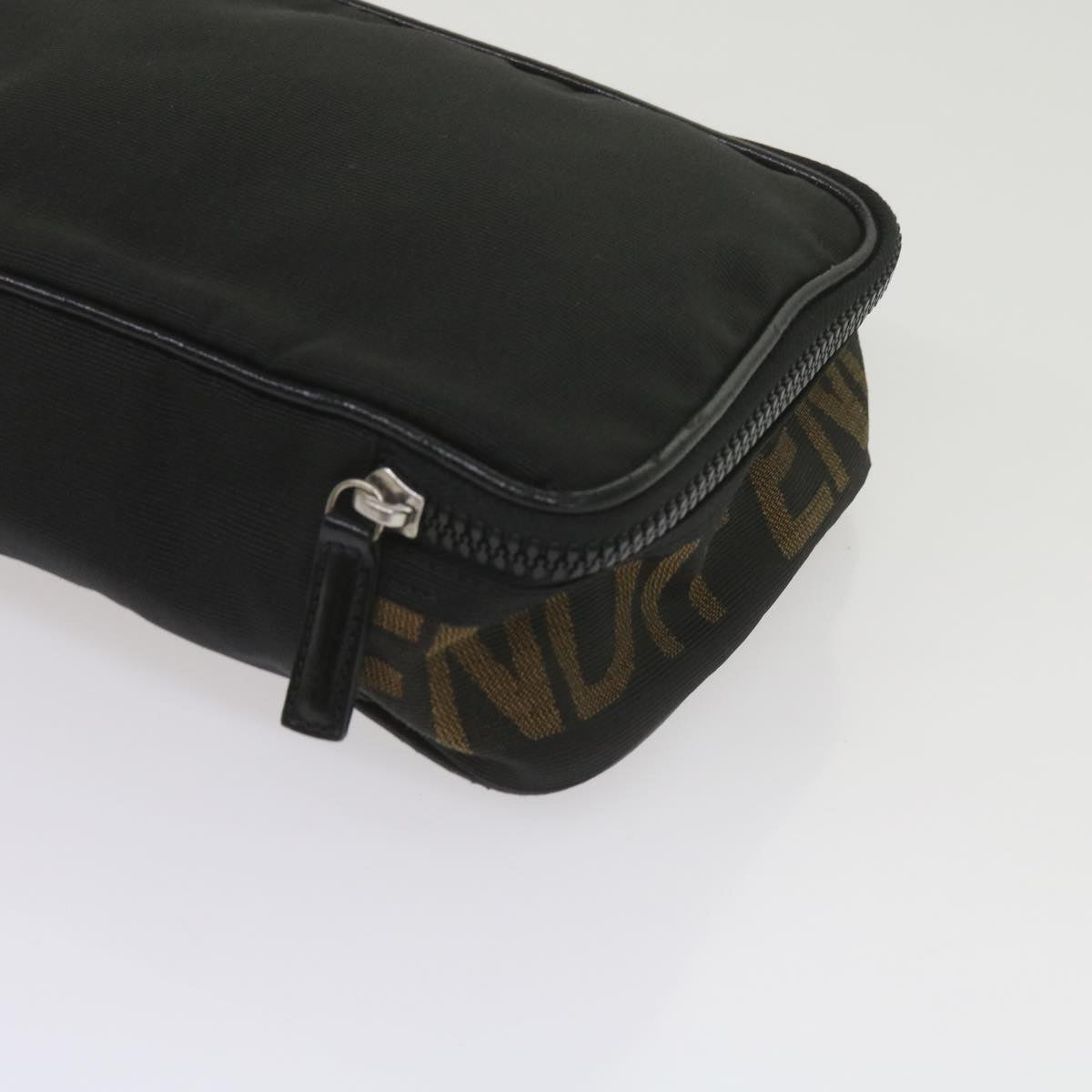 FENDI Vanity Cosmetic Pouch Nylon Black yb437