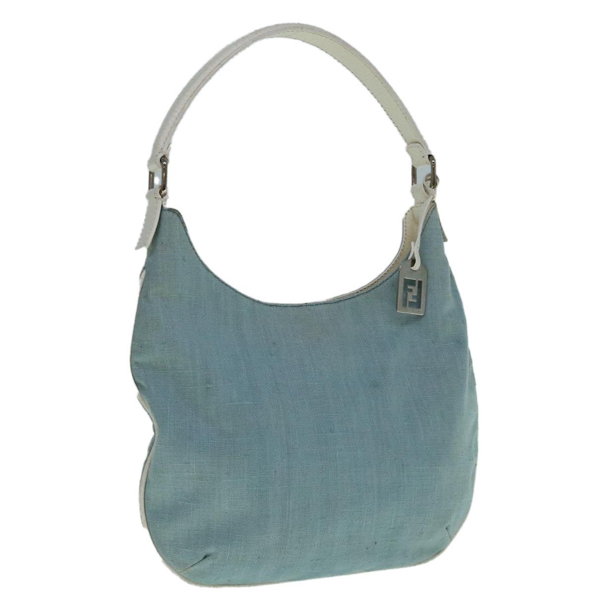 FENDI Shoulder Bag Canvas Light Blue yb467