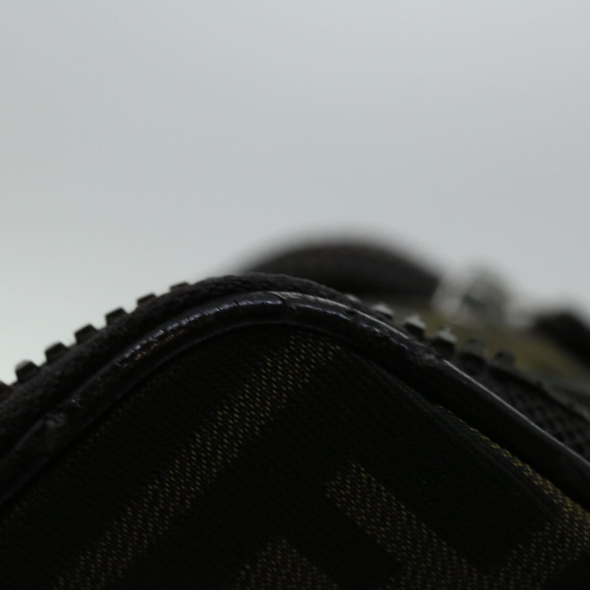 FENDI Zucca Canvas Vanity Hand Bag Brown Black