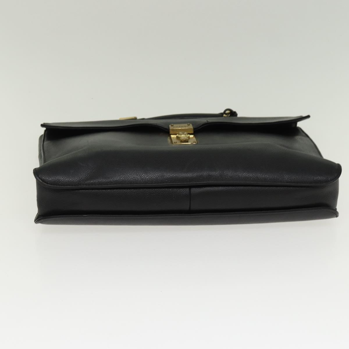 CHANEL Business Bag Caviar Skin Black Gold CC yb667