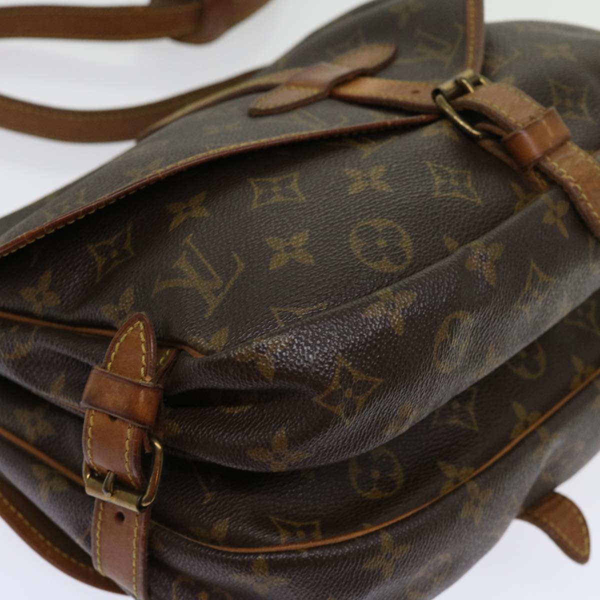 LOUIS VUITTON Monogram Saumur 30 Shoulder Bag M42256 LV yk10048