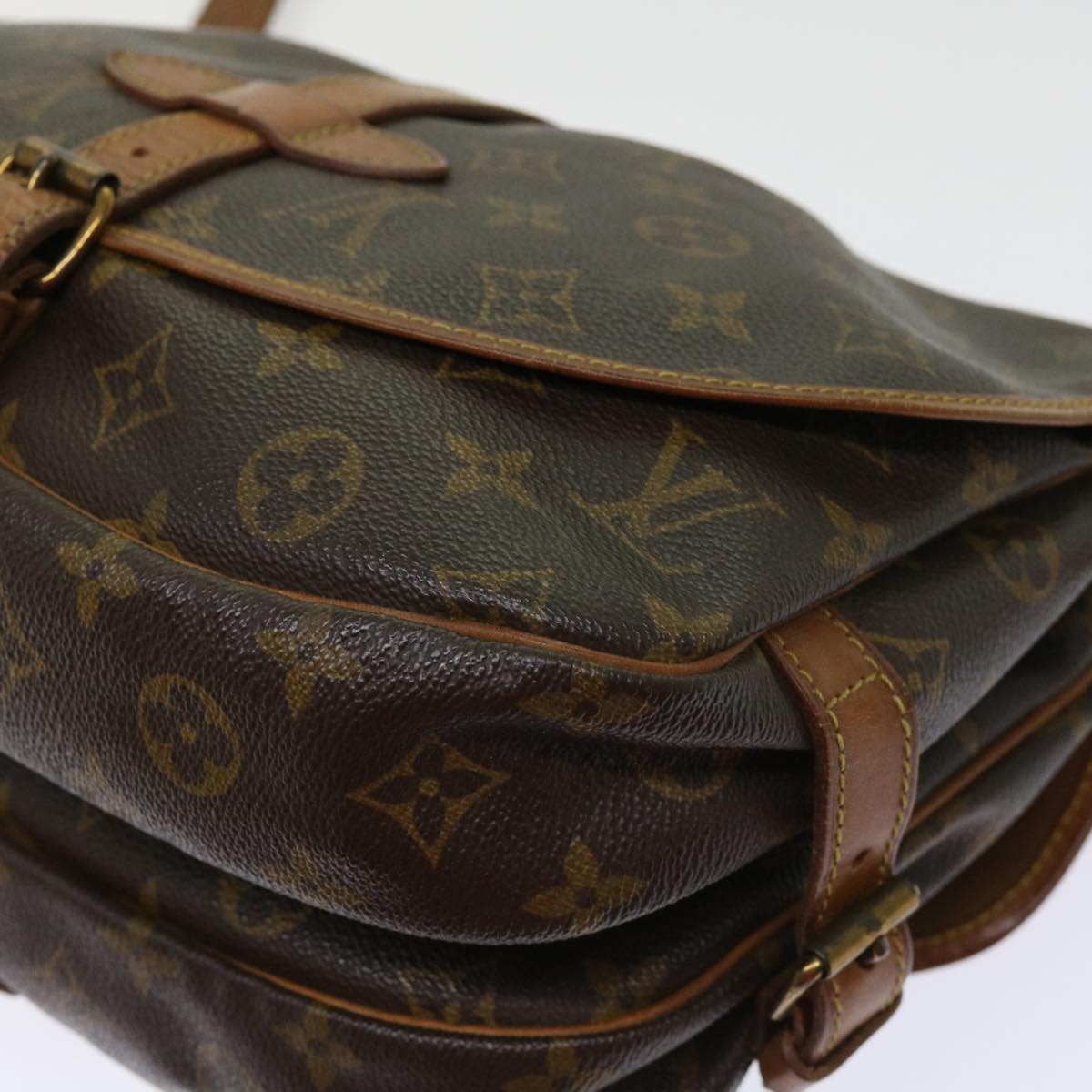 LOUIS VUITTON Monogram Saumur 30 Shoulder Bag M42256 LV yk10048