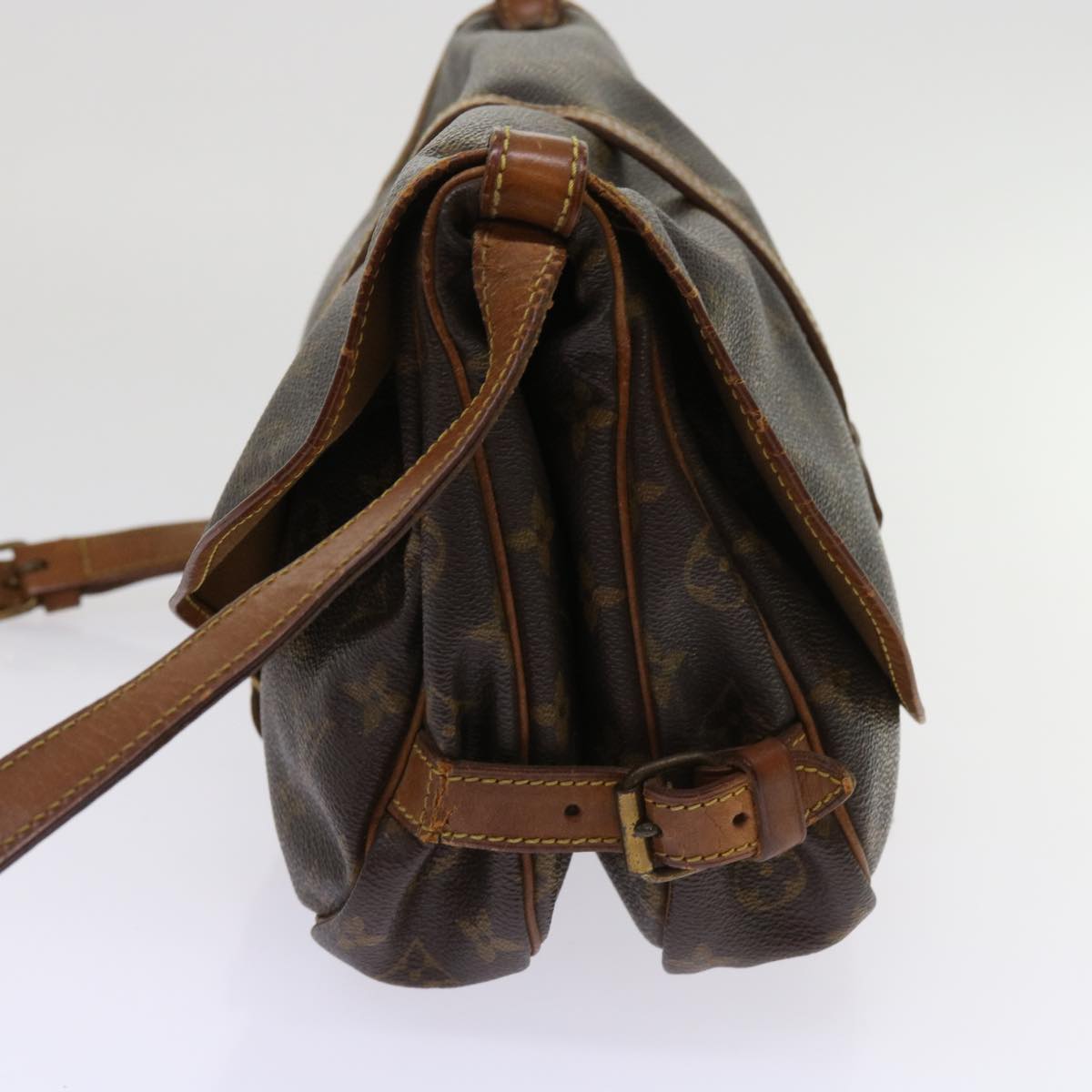 LOUIS VUITTON Monogram Saumur 30 Shoulder Bag M42256 LV yk10048