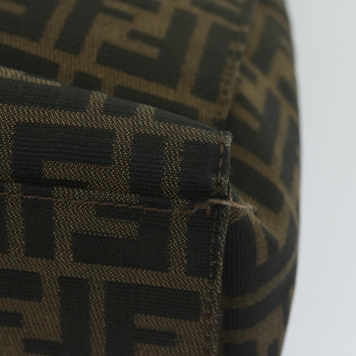 FENDI Zucca Canvas Tote Bag Black Brown yk10059
