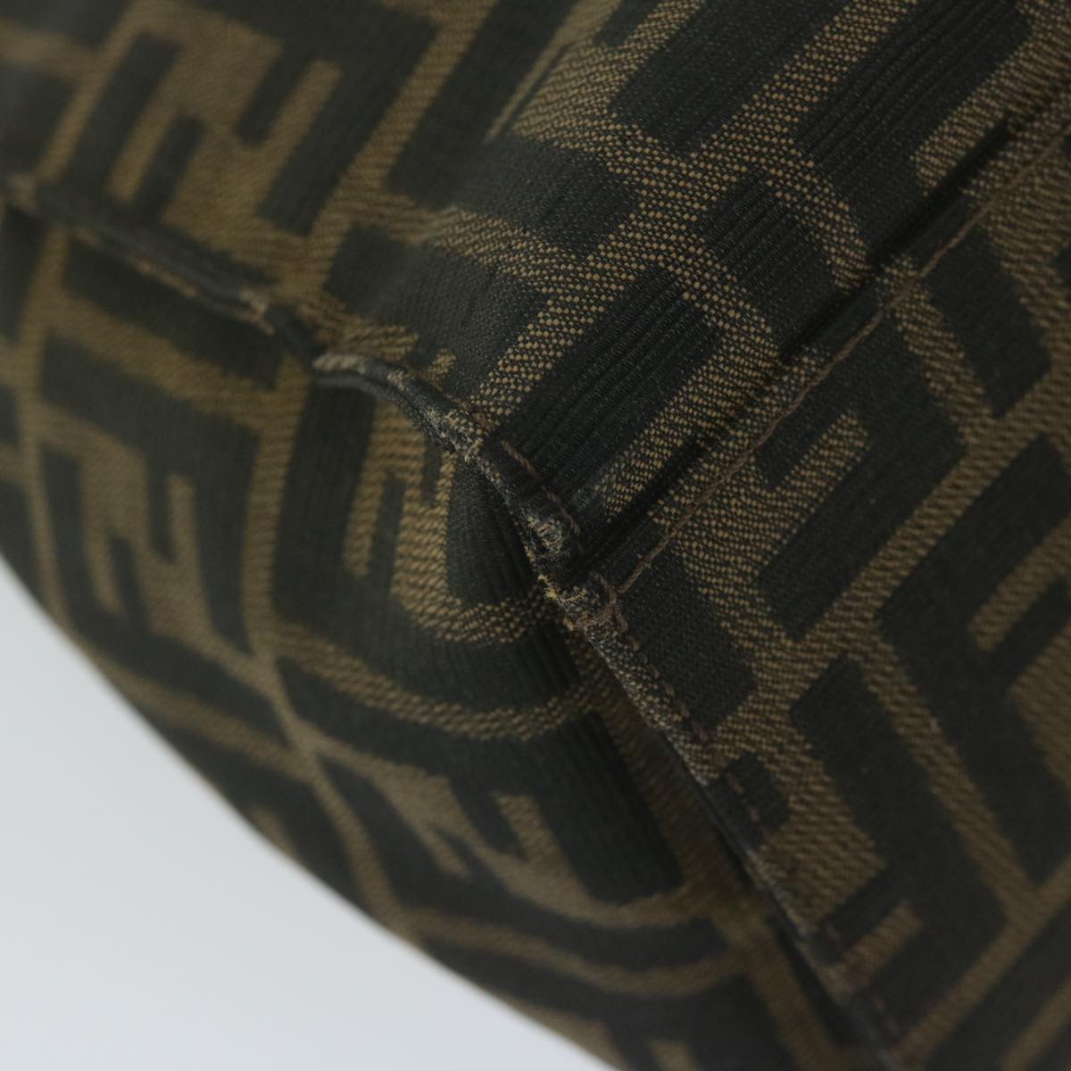FENDI Zucca Canvas Tote Bag Black Brown yk10059