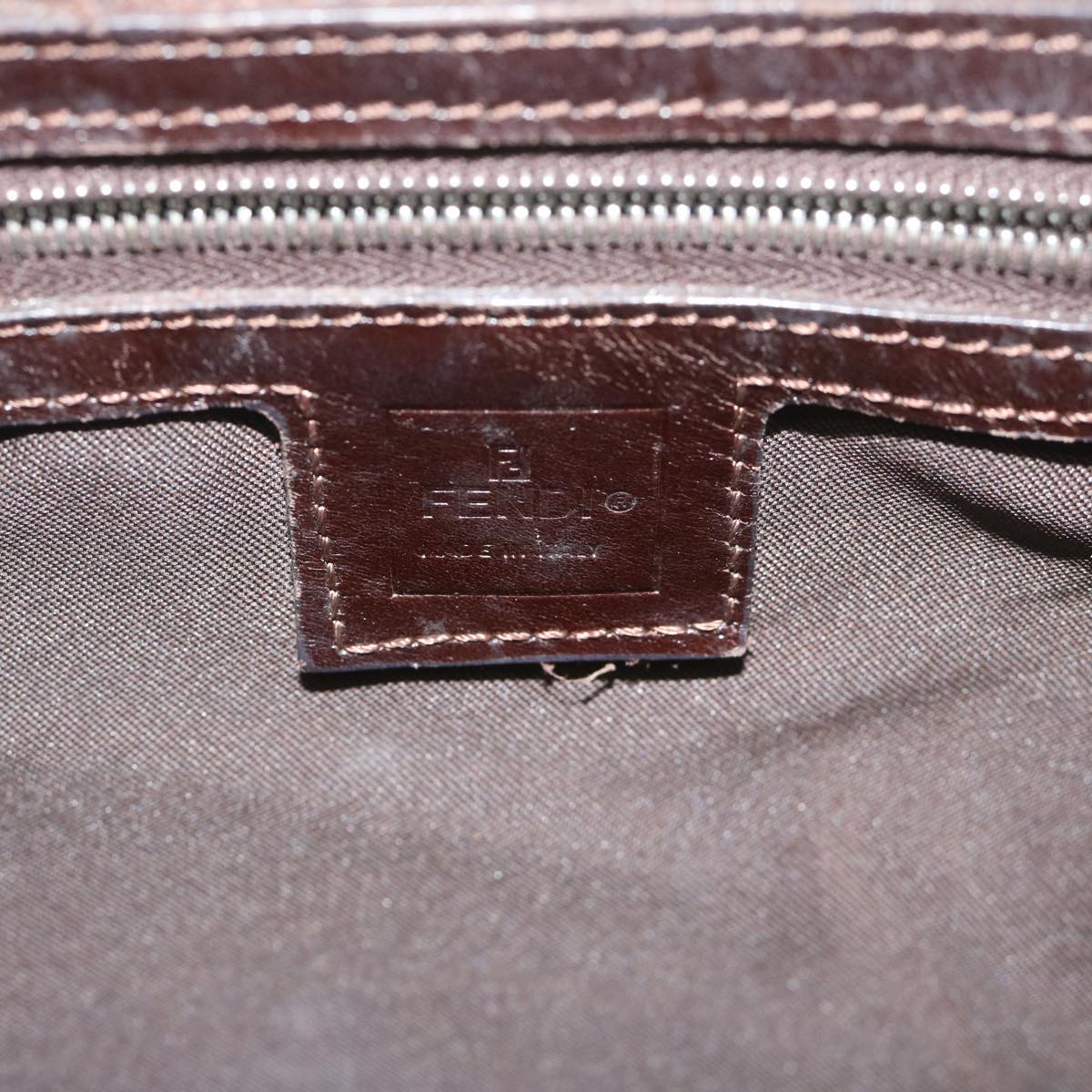 FENDI Zucca Canvas Tote Bag Black Brown yk10059