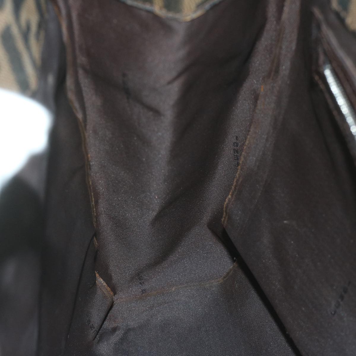 FENDI Zucca Canvas Tote Bag Black Brown yk10059