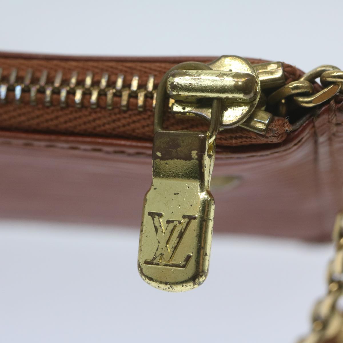 LOUIS VUITTON Epi Pochette Cles Coin Purse Brown M63803 LV yk10100