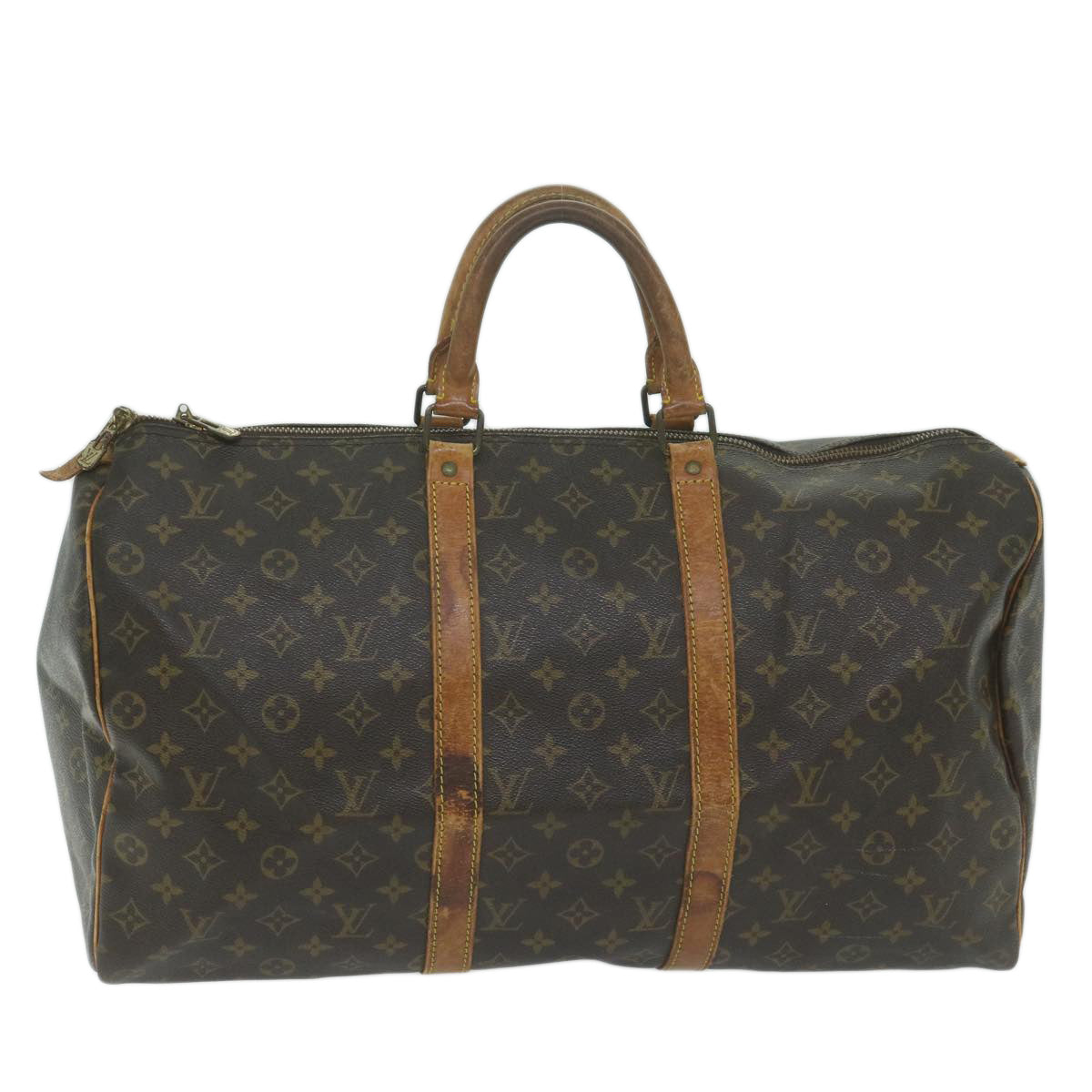 LOUIS VUITTON Monogram Keepall 50 Boston Bag M41426 LV yk10159