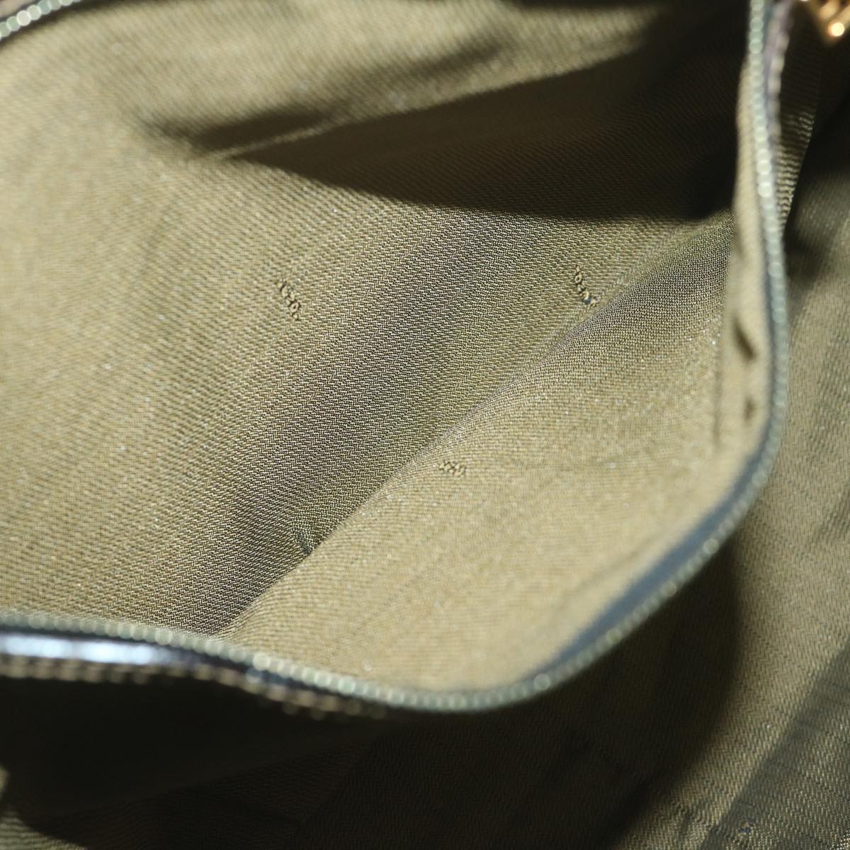 FENDI Zucca Canvas Shoulder Bag Brown Black yk10162