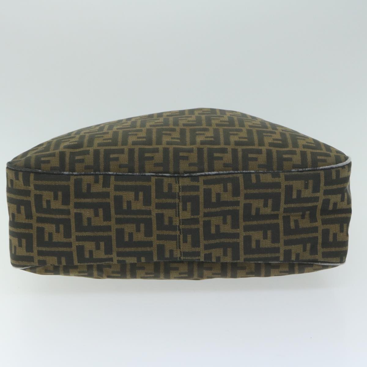 FENDI Zucca Canvas Shoulder Bag Brown Black yk10162