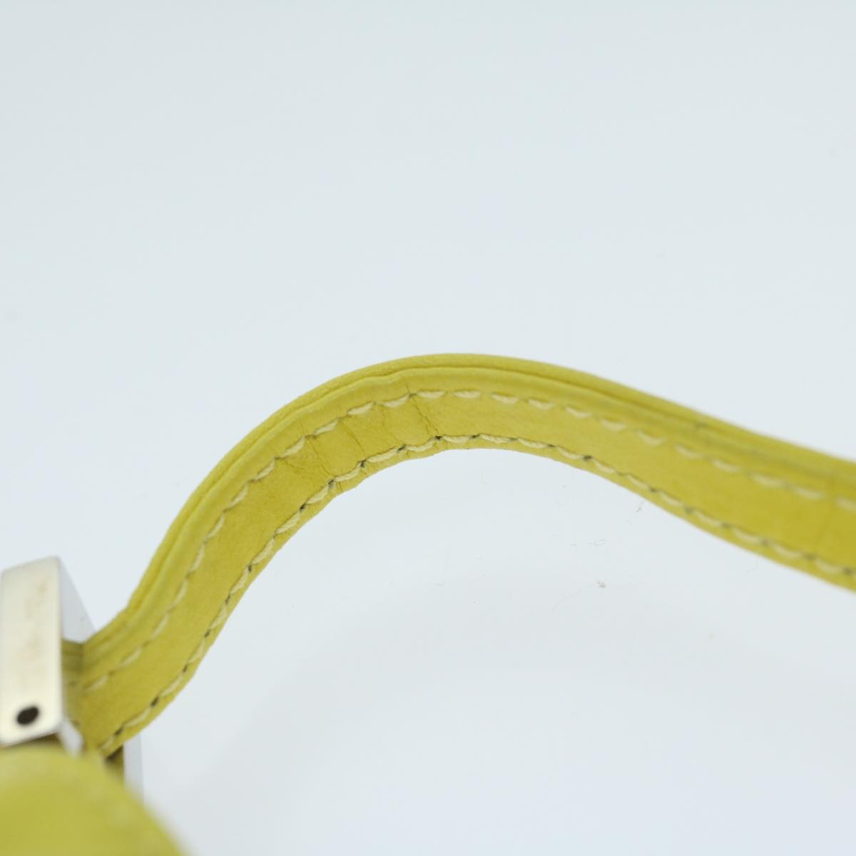 FENDI Mini Croissant Hand Bag Leather Yellow yk10174A