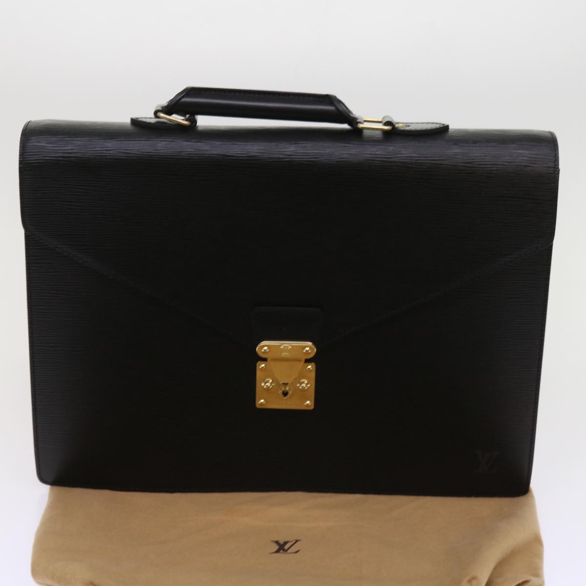 LOUIS VUITTON Epi Serviette Conseiller Briefcase Black M54422 LV yk10209
