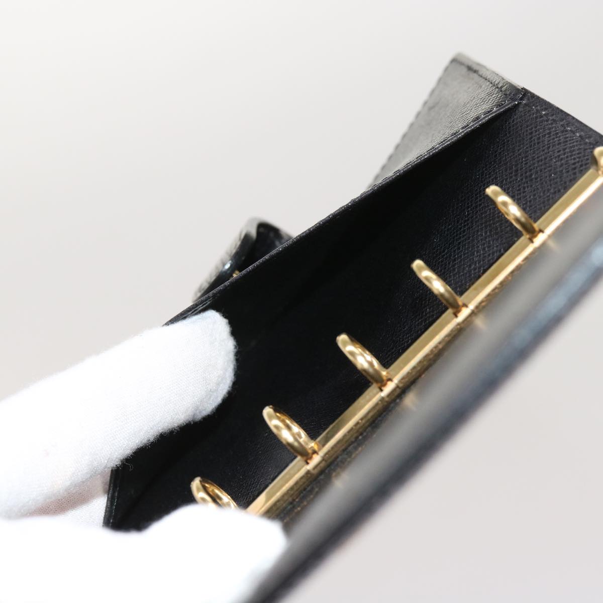 LOUIS VUITTON Epi Agenda PM Day Planner Cover Black R20052 LV yk10210