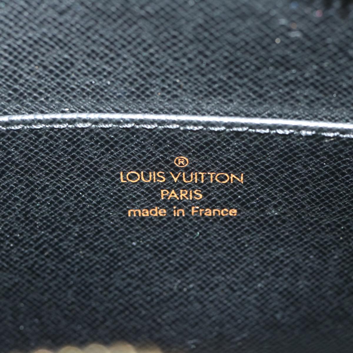 LOUIS VUITTON Epi Pochette Homme Clutch Bag Black M52522 LV yk10212