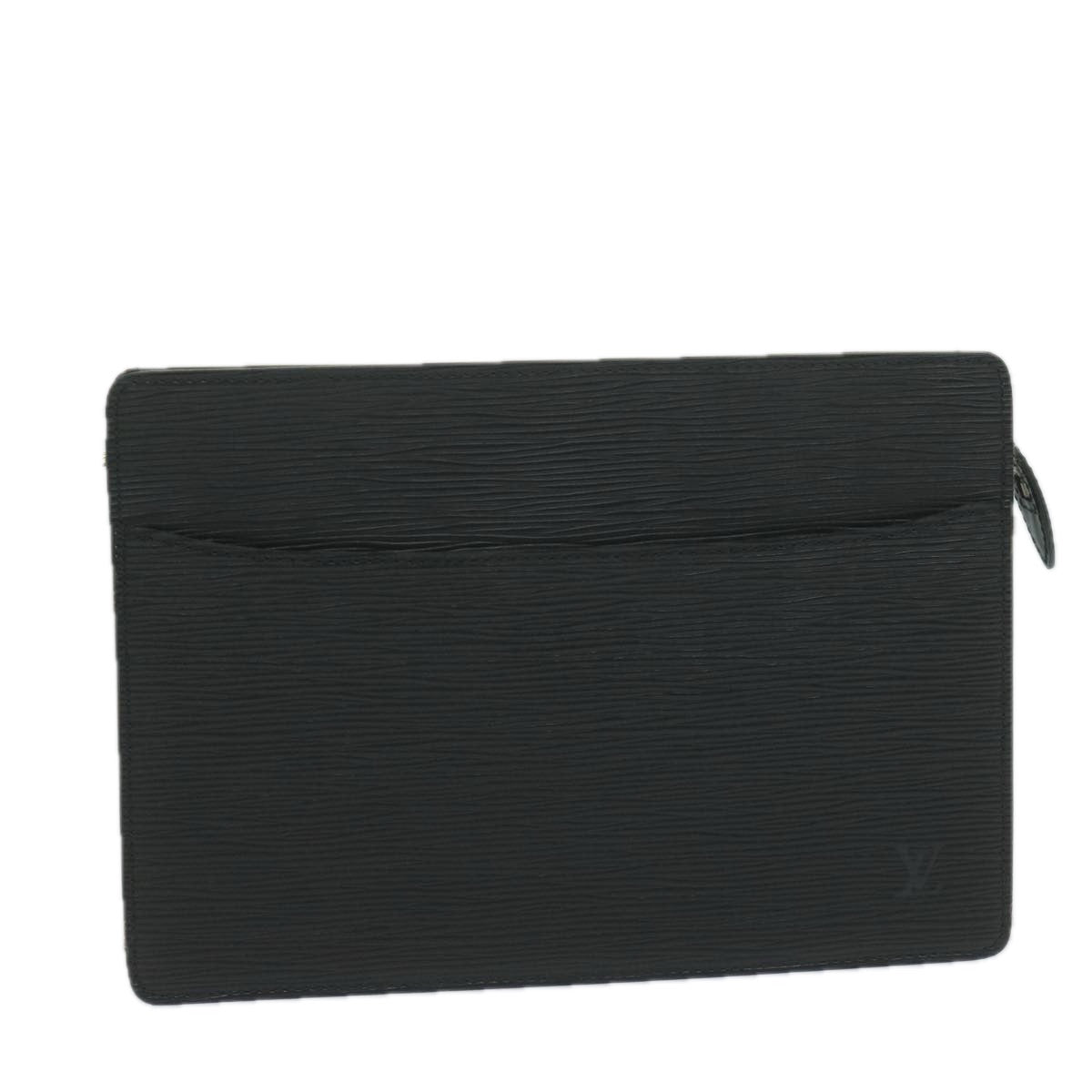 LOUIS VUITTON Epi Pochette Homme Clutch Bag Black M52522 LV yk10212