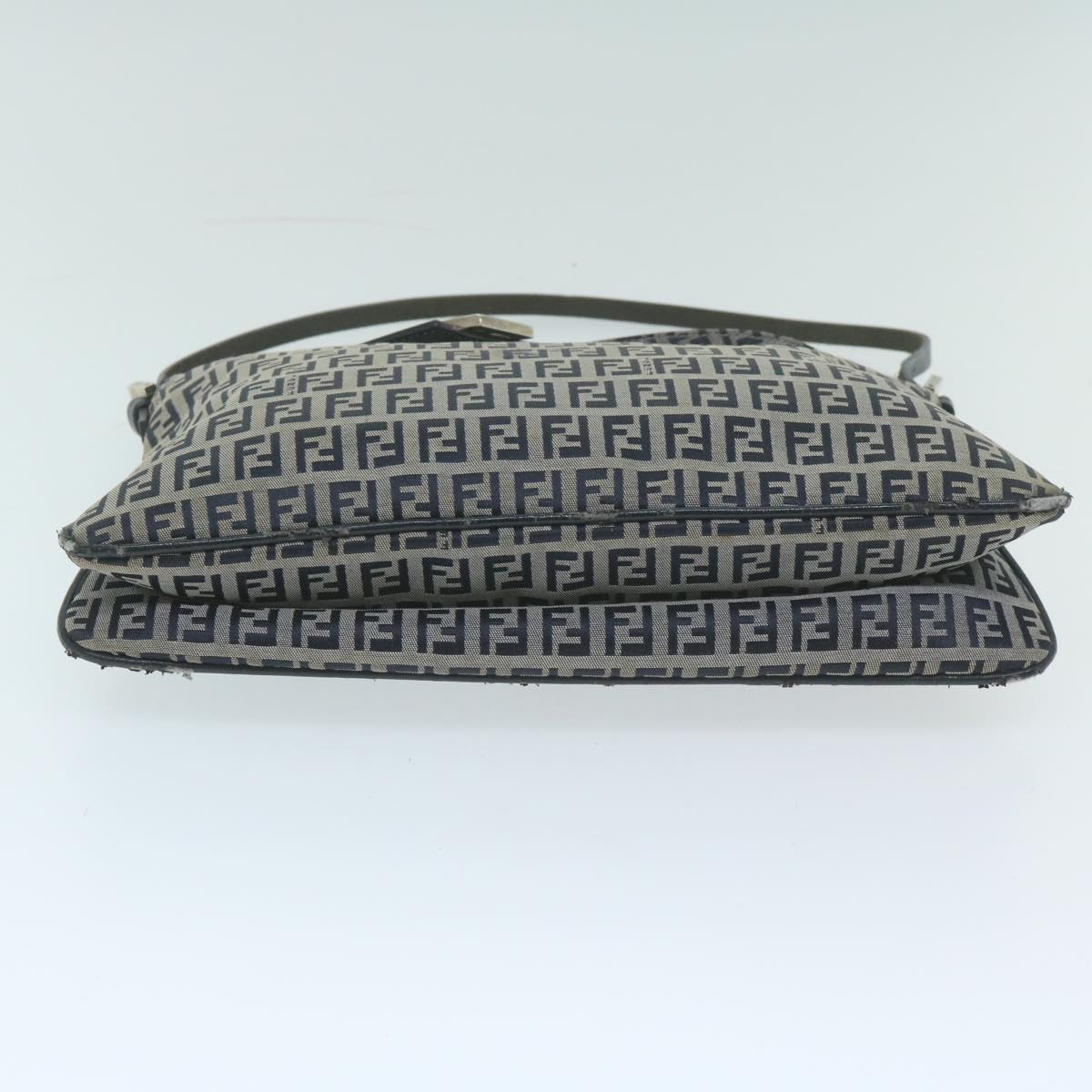 FENDI Zucchino Canvas Mamma Baguette Shoulder Bag Navy yk10215