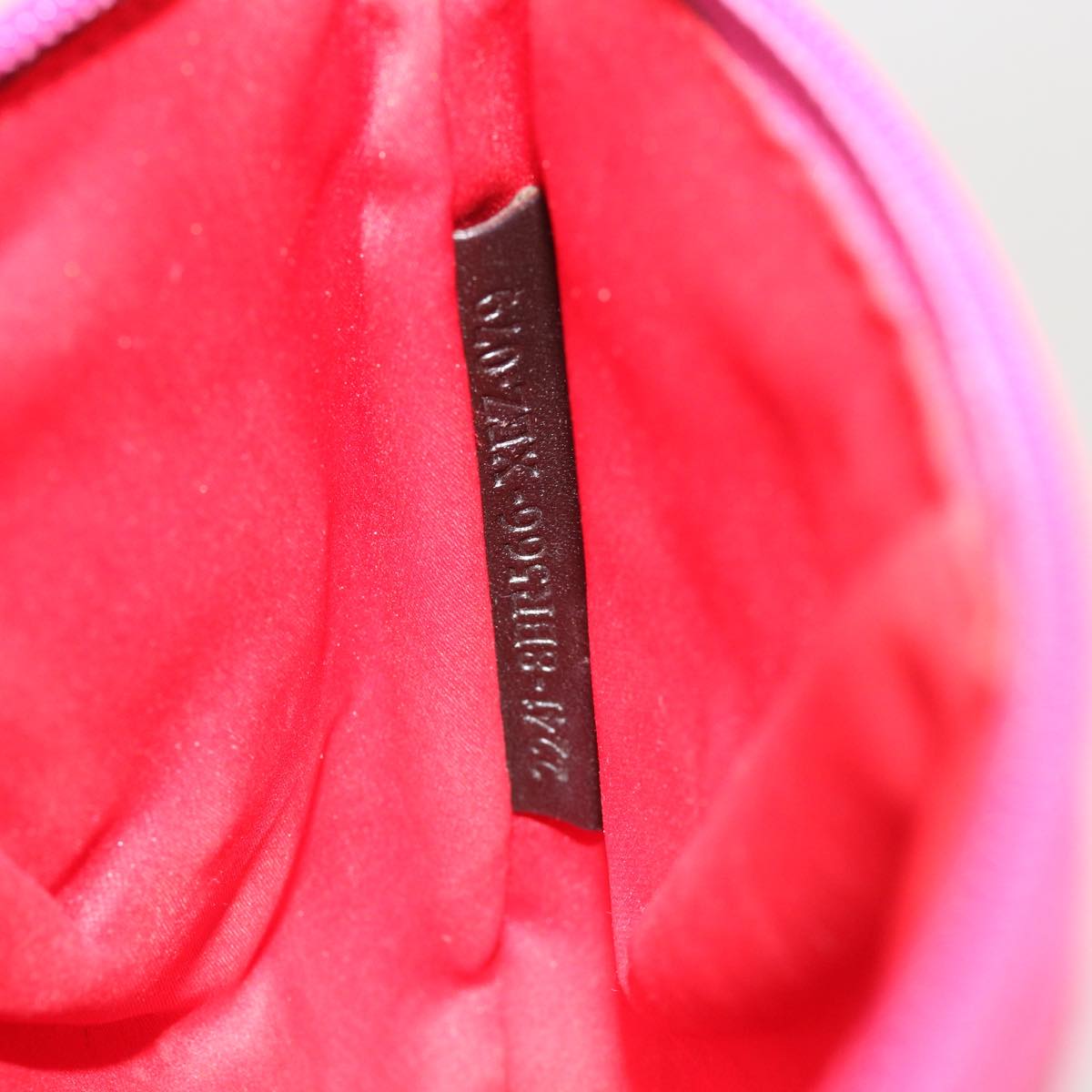 FENDI Zucchino Canvas Shoulder Bag Nylon Gold Pink yk10293