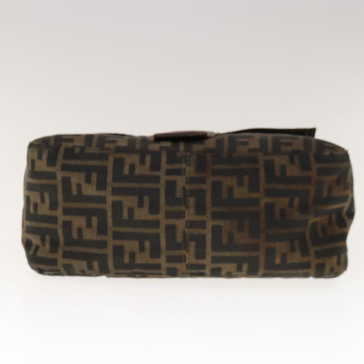 FENDI Zucca Canvas Mamma Baguette Shoulder Bag Brown Black yk10323