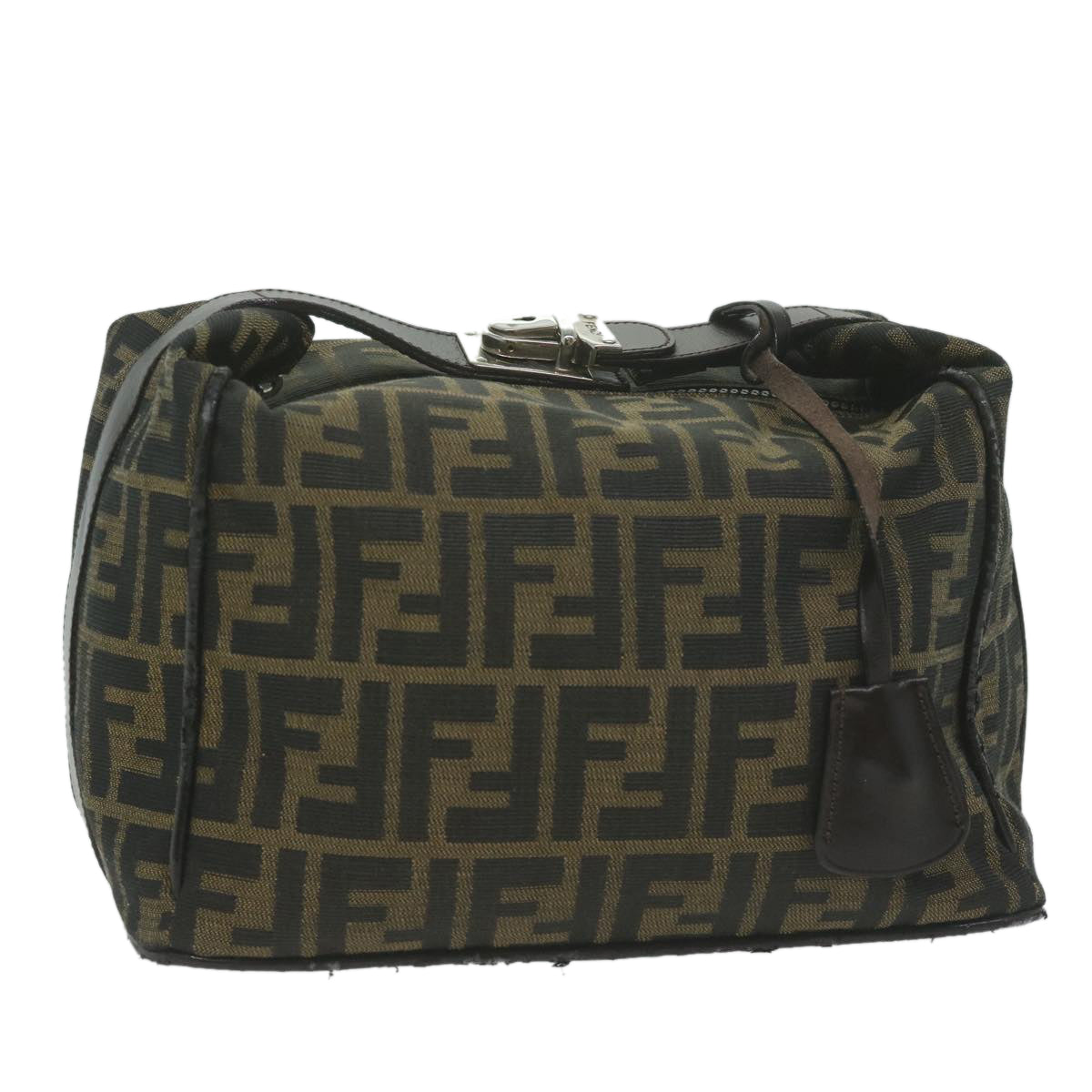 FENDI Zucca Canvas Hand Bag Brown yk10325