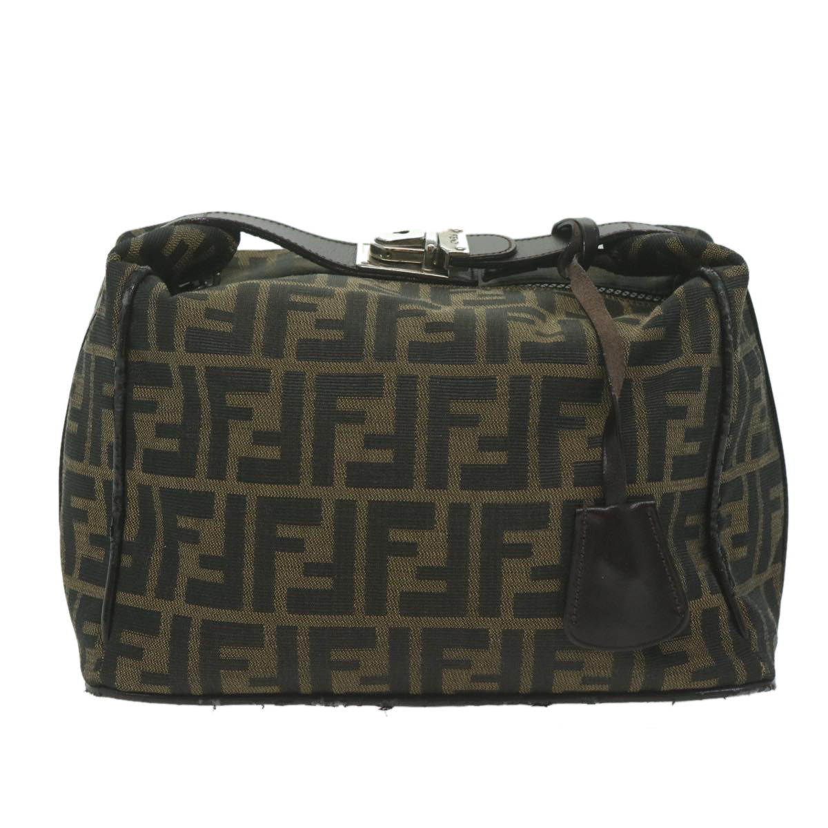FENDI Zucca Canvas Hand Bag Brown yk10325