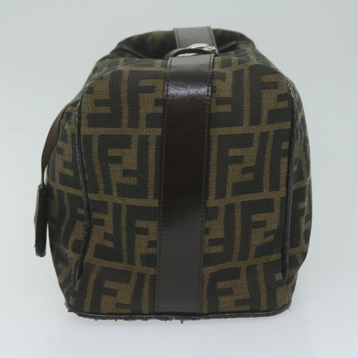 FENDI Zucca Canvas Hand Bag Brown yk10325