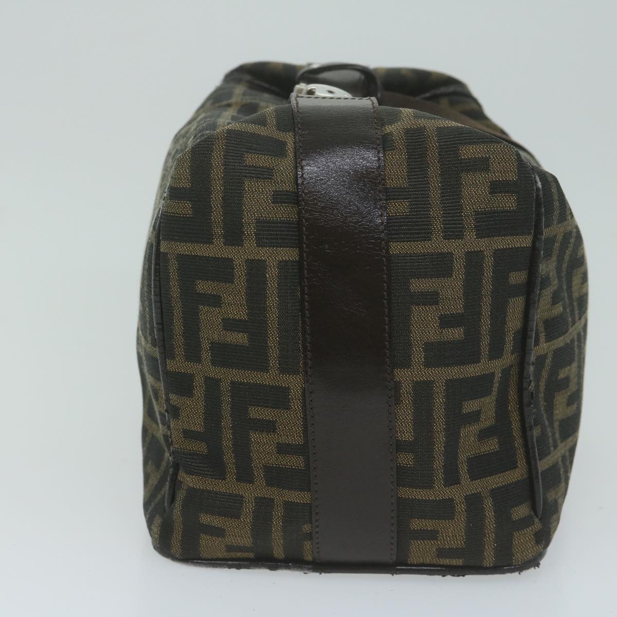 FENDI Zucca Canvas Hand Bag Brown yk10325