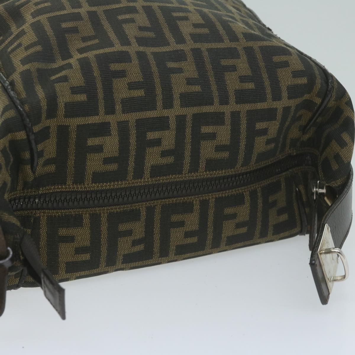 FENDI Zucca Canvas Hand Bag Brown yk10325