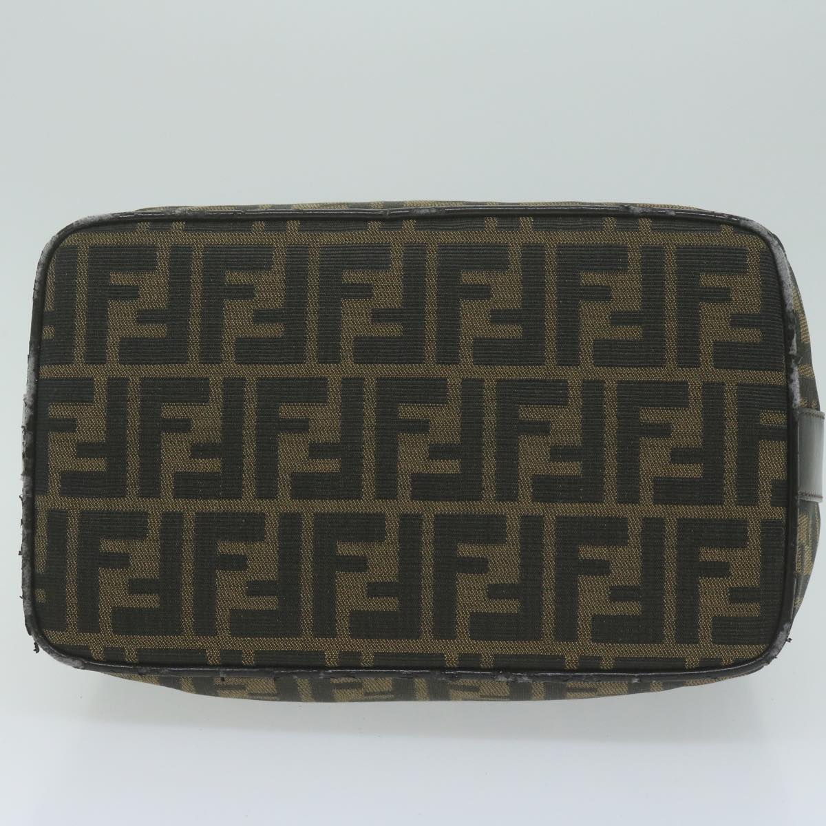 FENDI Zucca Canvas Hand Bag Brown yk10325