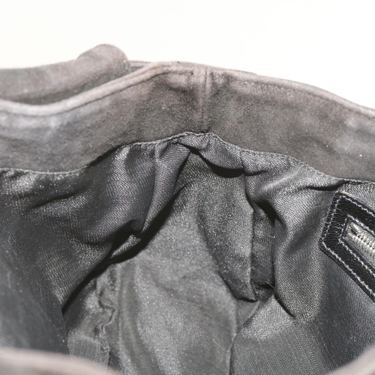 FENDI Shoulder Bag Suede Black yk10461