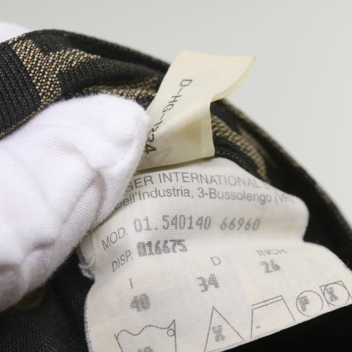 FENDI Zucca Canvas Pants Black Brown yk10543