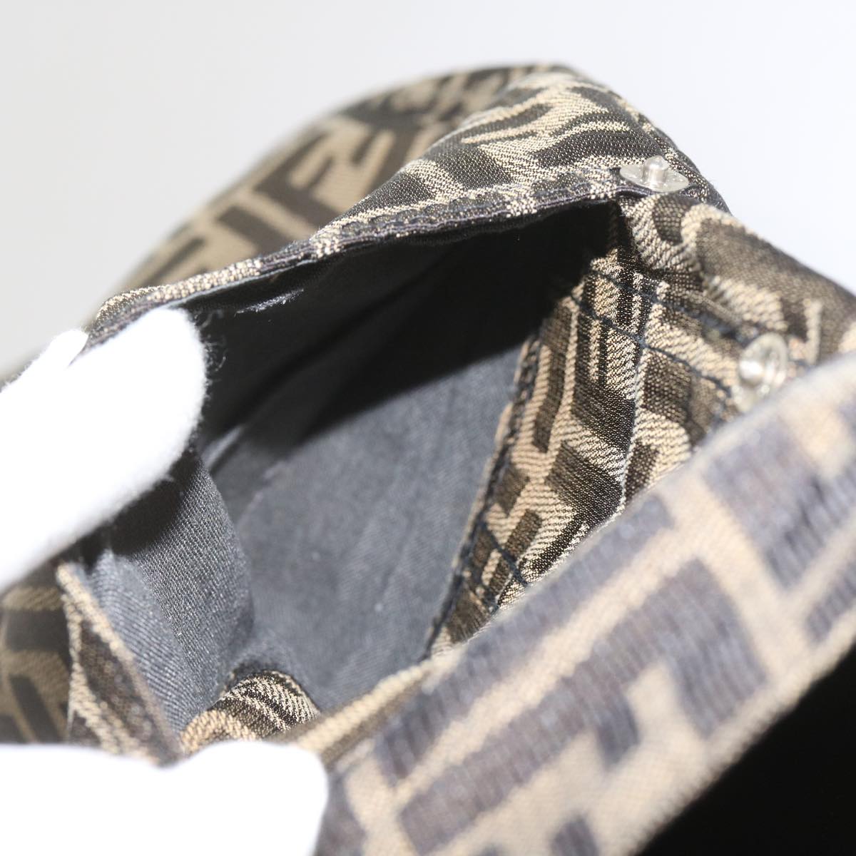 FENDI Zucca Canvas Pants Black Brown yk10543