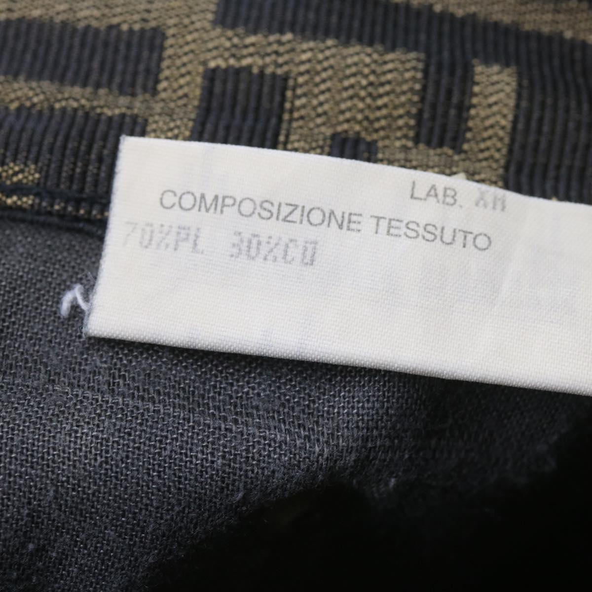 FENDI Zucca Canvas Pants Black Brown yk10543