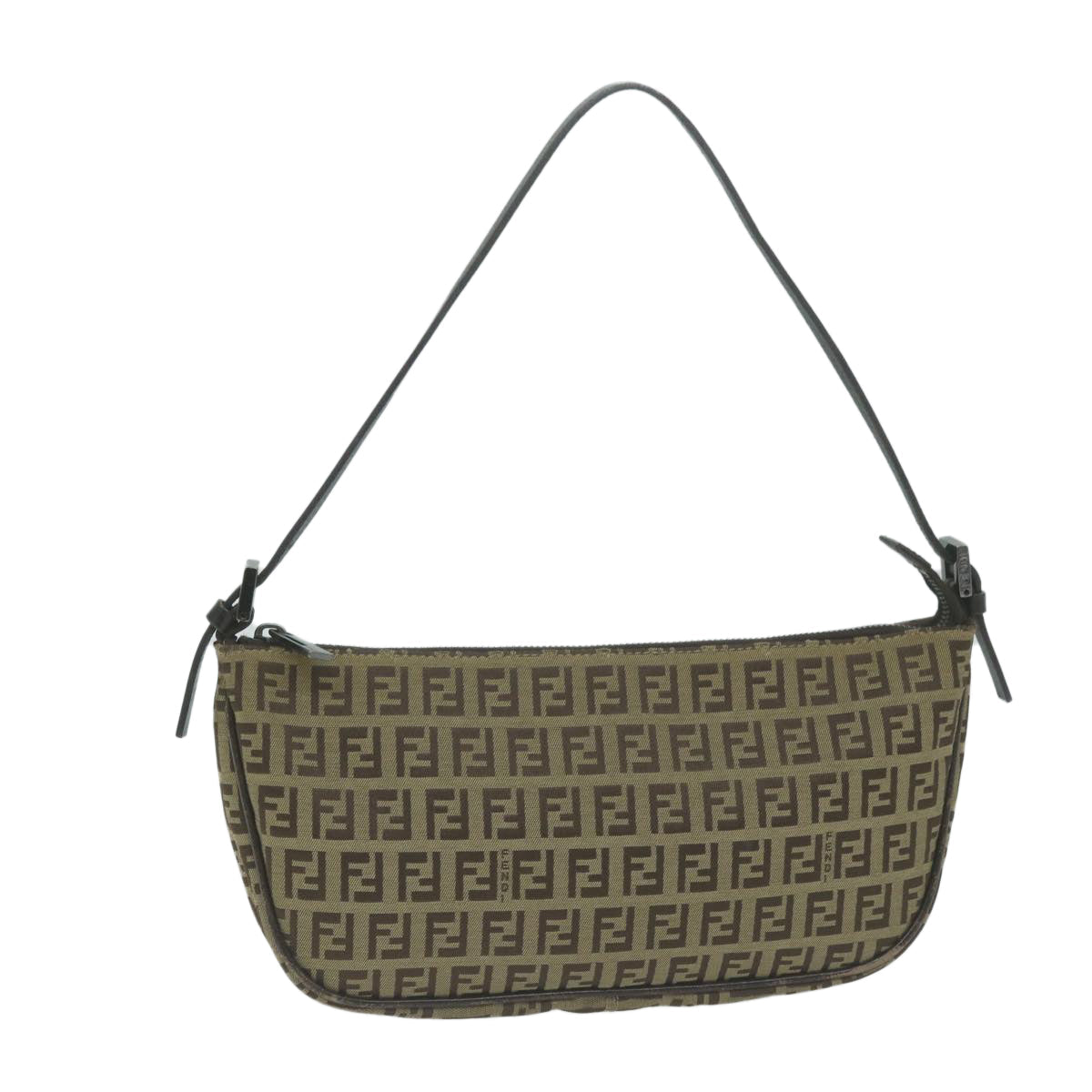 FENDI Zucchino Canvas Accessory Pouch Beige yk10544