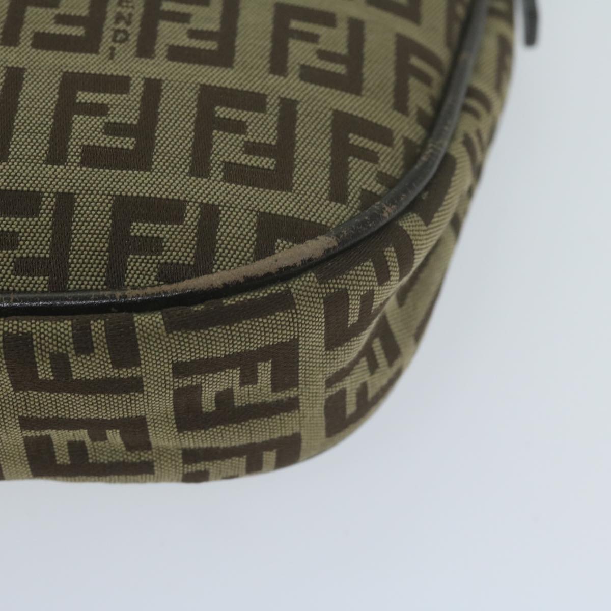 FENDI Zucchino Canvas Accessory Pouch Beige yk10544