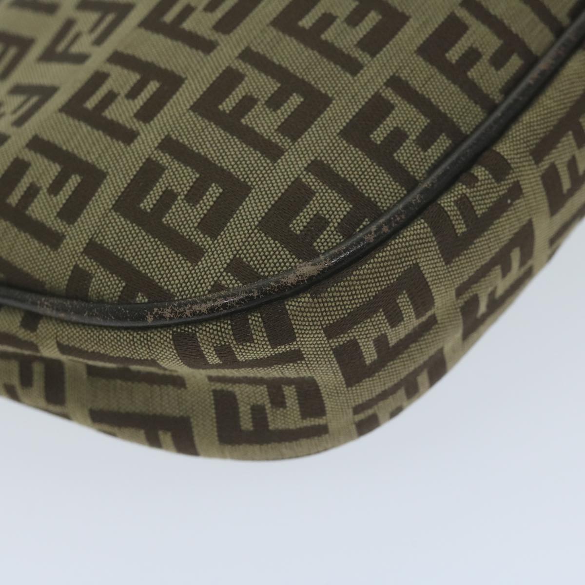 FENDI Zucchino Canvas Accessory Pouch Beige yk10544