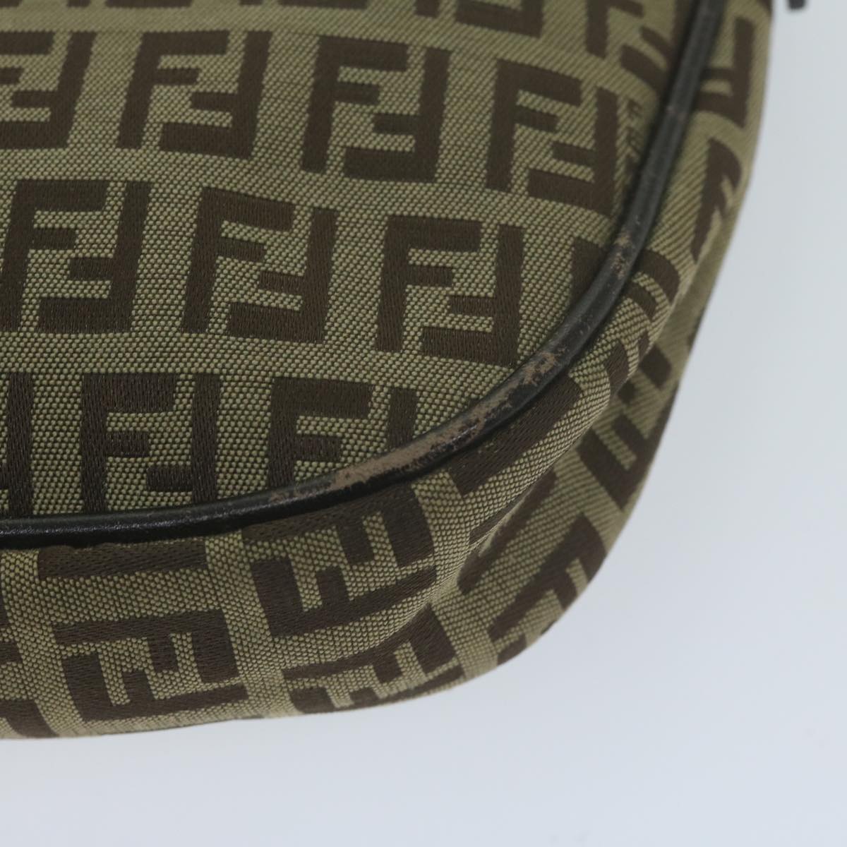 FENDI Zucchino Canvas Accessory Pouch Beige yk10544