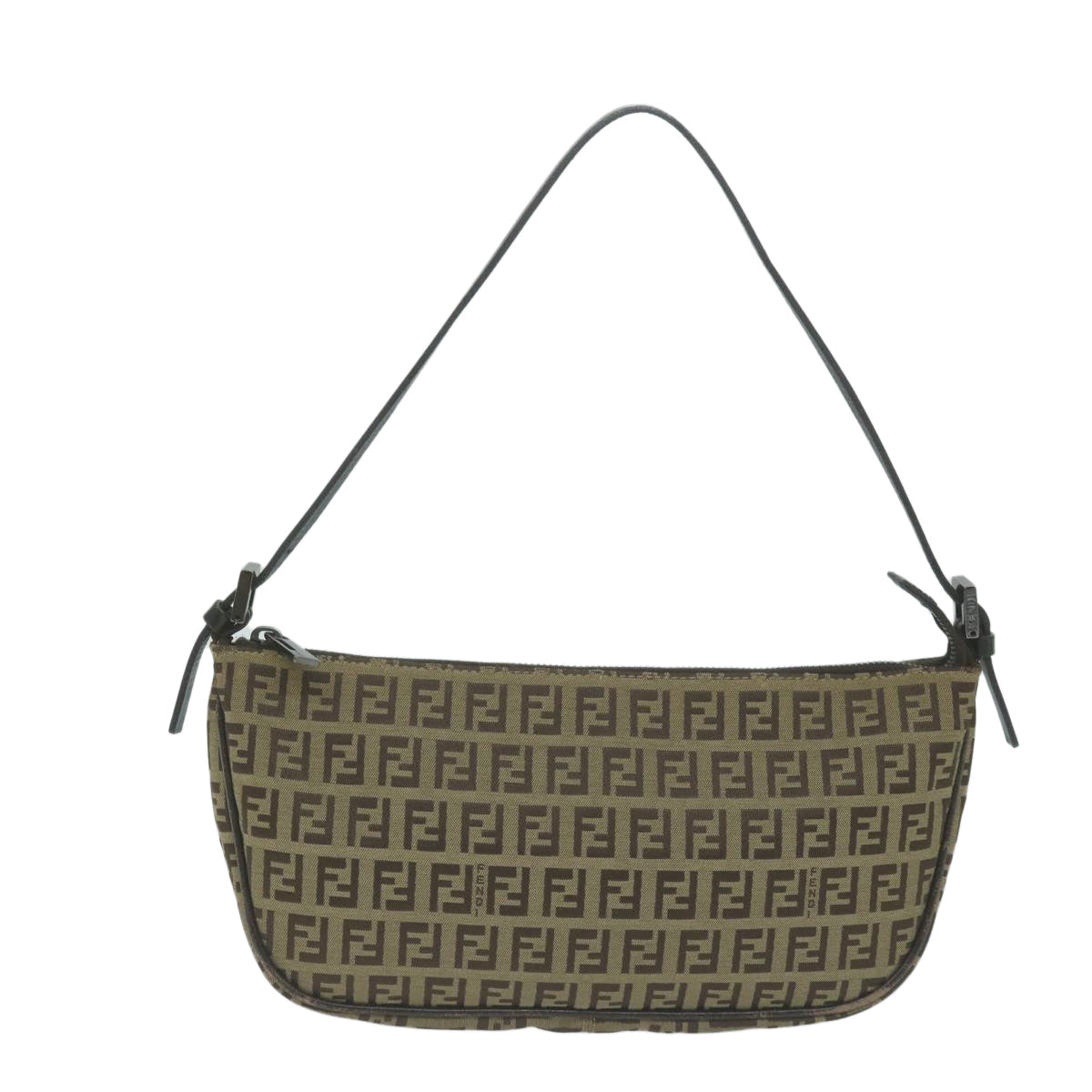 FENDI Zucchino Canvas Accessory Pouch Beige yk10544