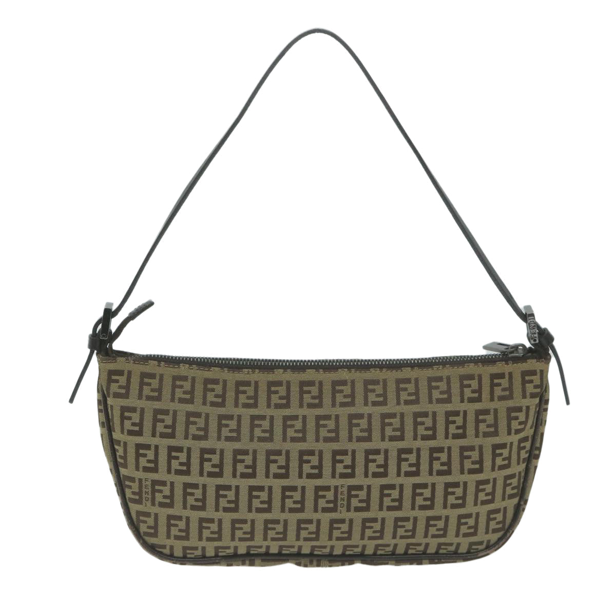 FENDI Zucchino Canvas Accessory Pouch Beige yk10544